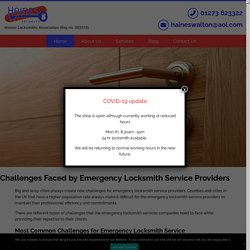 Challenges Faced by Emergency Locksmith Service Providers