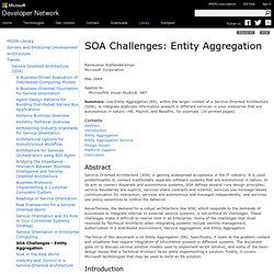 SOA Challenges: Entity Aggregation