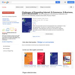 Challenges of expanding Internet: e ... - Google Livres