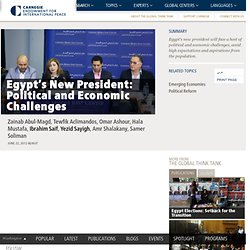 Egypt’s New President: Political and Economic Challenges