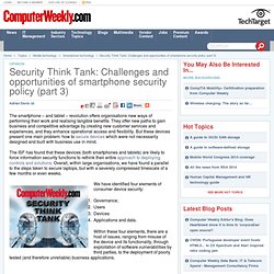 Security Think Tank: Challenges and opportunities of smartphone security policy (part 3)