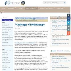 7 Challenges of Psychotherapy