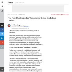 Five New Challenges For Tomorrow's Global Marketing Leaders
