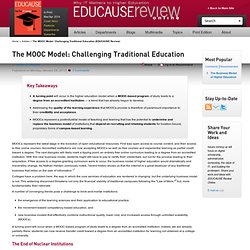 The MOOC Model: Challenging Traditional Education (EDUCAUSE Review