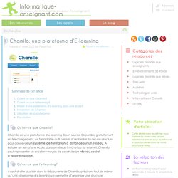 Chamilo: une plateforme de E-learning