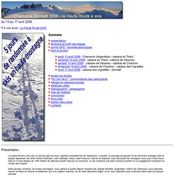 Chamonix-Zermatt 2006 : la Haute Route à skis en 5 jours
