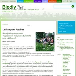 Le Champ des Possibles- Biodiv'ille