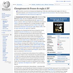 Championnat de France de rugby à XV