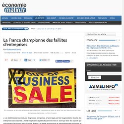 La France championne des faillites d'entreprises