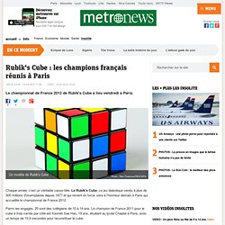 Rubik's Cube : les champions français réunis à Paris