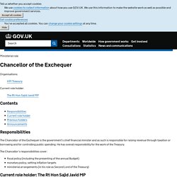 Chancellor of the exchequer job description