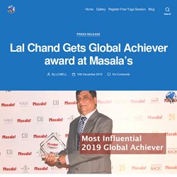 Lal Chand Gets Global Achiever award at Masala's