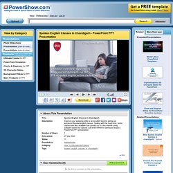 Spoken English Classes in Chandigarh PowerPoint presentation