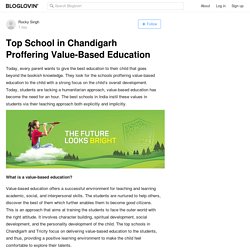 Top School in Chandigarh Proffering Value-Based Education