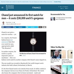 Chanel just announced its first watch for men — it costs $36,000 and it's gorgeous