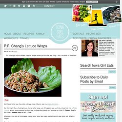 P.F. Chang's Lettuce Wraps Recipe