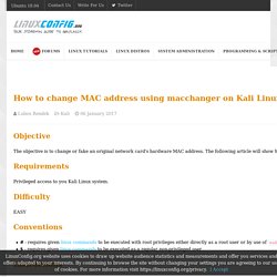 How to change MAC address using macchanger on Kali Linux