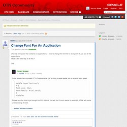 Change Font For An Application