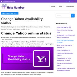 Change Yahoo Availability status