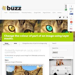 Change the colour of part of an image using layer masks.
