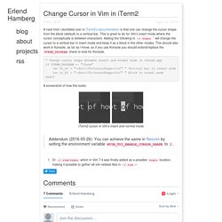 Change Cursor in Vim in iTerm2
