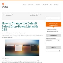 Change the Default Select Drop-Down List