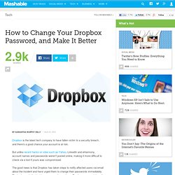 How to Change Your Dropbox Password, and Make It Better