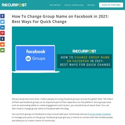 How To Change Group Name on Facebook in 2021
