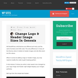 Change Logo & Header Image Sizes In Genesis