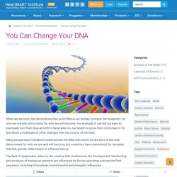 You Can Change Your DNA
