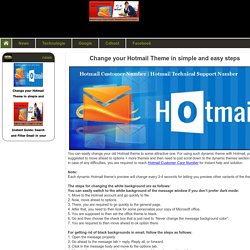 Change your Hotmail Theme in simple and easy steps