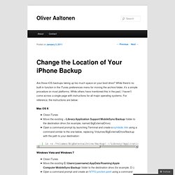 Change the Location of Your iPhone Backup