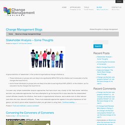 Shared thoughts on change management