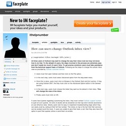 How can users change Outlook inbox view? by ithelpnumber