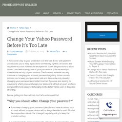 Change Yahoo Password on Phone/Desktop