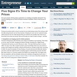 Five Signs It's Time to Change Your Prices