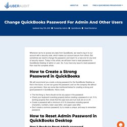 Change QuickBooks password