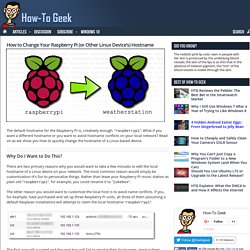 How to Change Your Raspberry Pi (or Other Linux Device’s) Hostname
