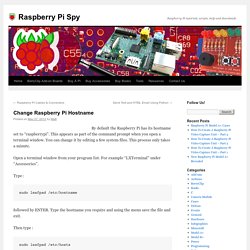 Change Raspberry Pi Hostname
