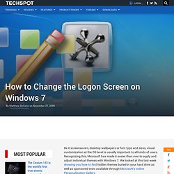 How to Change the Logon Screen on Windows 7