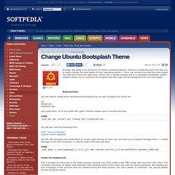 Change Ubuntu Bootsplash Theme - Usplash customization guide