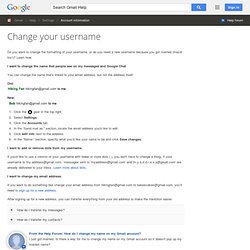 Change your username - Gmail Help