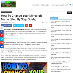 How To Change Your Minecraft Name [Step By Step Guide]