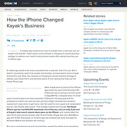 How the iPhone Changed Kayak’s Business – GigaOM