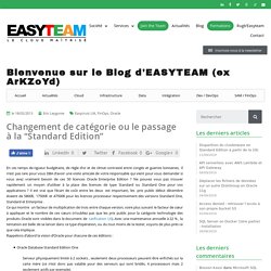 Changement de catégorie ou le passage à la “Standard Edition” - EASYTEAM