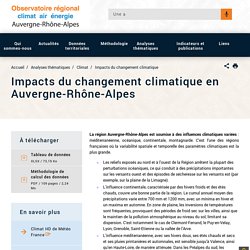 Impacts du changement climatique en Auvergne-Rhône-Alpes