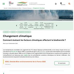 [SITE WEB] Changement climatique