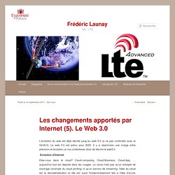 Les changements apportés par Internet (5). Le Web 3.0
