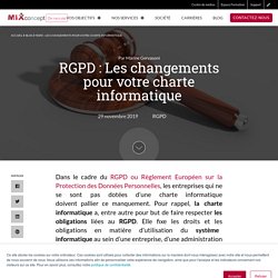 RGPD : Les changements pour votre charte informatique