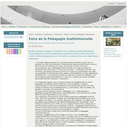 ChanGements pour l’égalité - Faire de la Pédagogie Institutionnelle